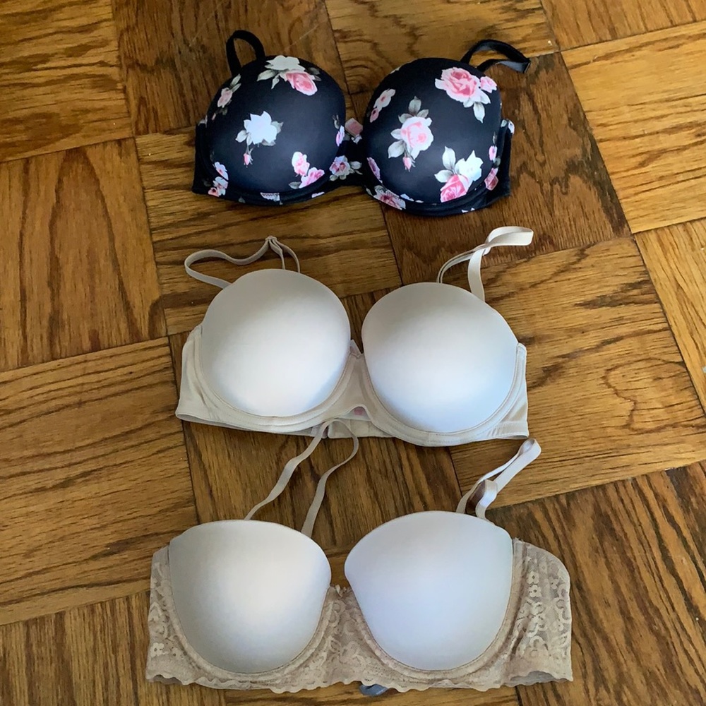 Pink and Aerie Bras Sizes 34D and 36C